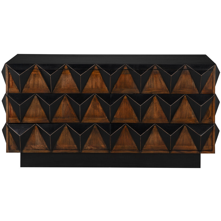 Nigel Hand Rubbed Black and Brown Chest