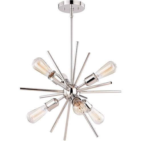 Estelle 6 Light 19 inch Polished Nickel Pendant Ceiling Light