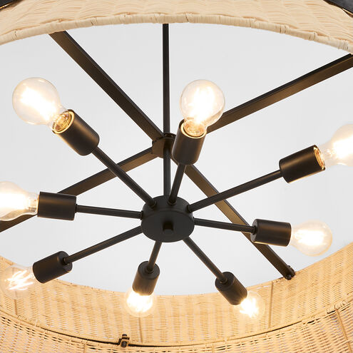 Fairview 8 Light 36 inch Matte Black Pendant Ceiling Light