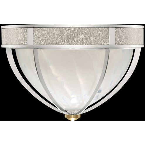 Mirage 3 Light 18.75 inch Silver Flush Mount Ceiling Light