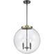 Franklin Restoration Beacon LED 16 inch Black Antique Brass Statement Pendant Ceiling Light in Seedy