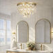 Kalani 4 Light 20 inch French Gold Semi-Flush Ceiling Light, Smithsonian Collaboration