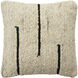 Divided 22 X 22 inch Ash / Khaki / Warm Grey / Pearl / Prairie Dust / Black Accent Pillow