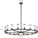 Revolve 18 Light 48.13 inch Clear Glass/Natural Brass Chandelier Ceiling Light
