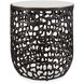 Sabena 20 X 18 inch Dark Bronze and White Marble Outdoor Side Table