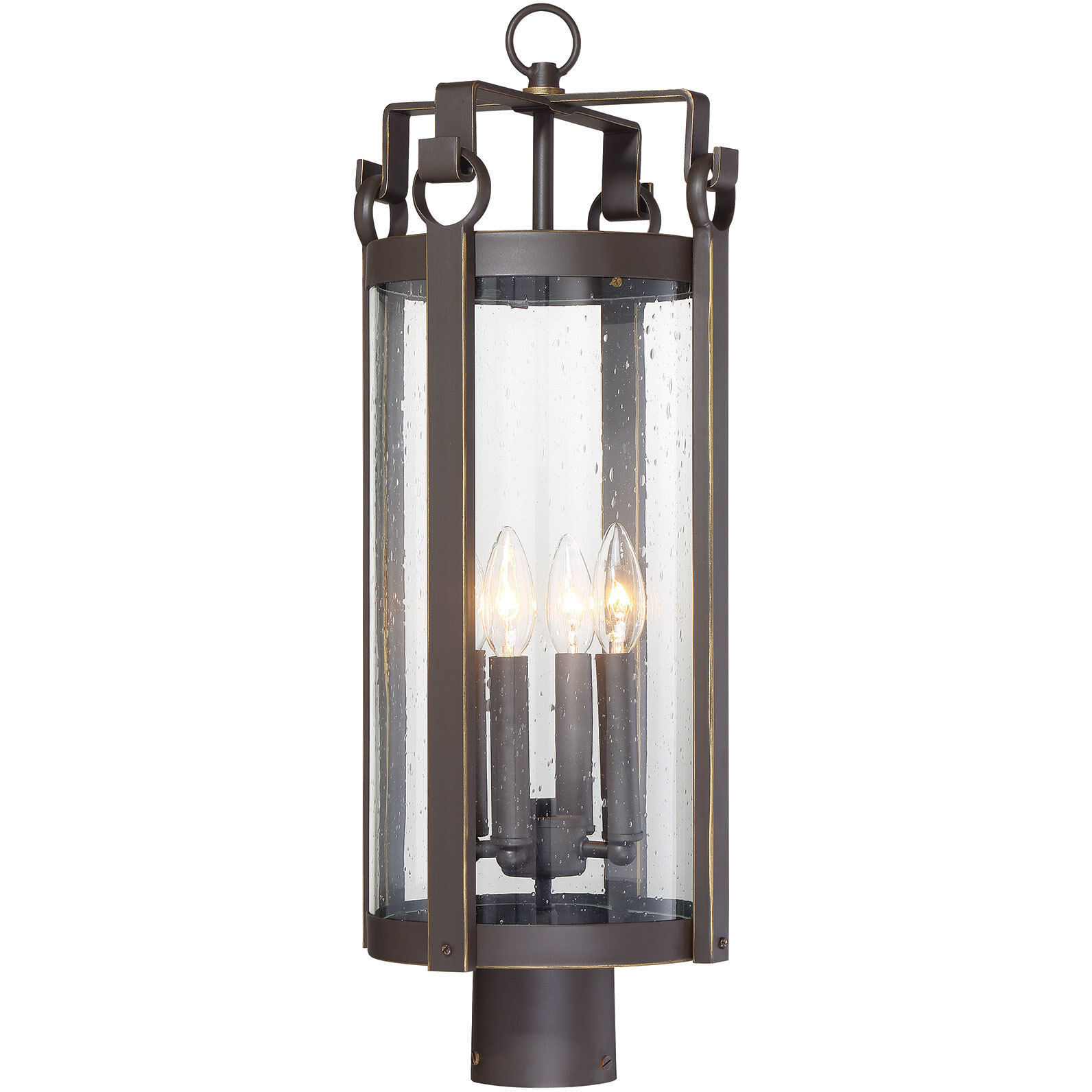 Somerset Lane 4 Light 27 inch Dakota Bronze Outdoor Post Mount Lantern, Great Outdoors