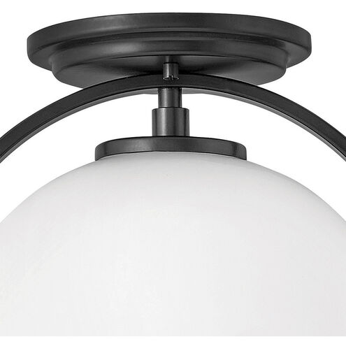 Somerset LED 12 inch Black Indoor Semi-Flush Mount Ceiling Light
