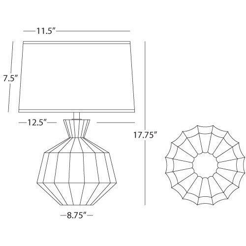 Small Orion 17.63 inch 60 watt Jungle Glaze Accent Lamp Portable Light
