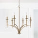 Abbie 6 Light 31 inch Aged Brass Chandelier Ceiling Light