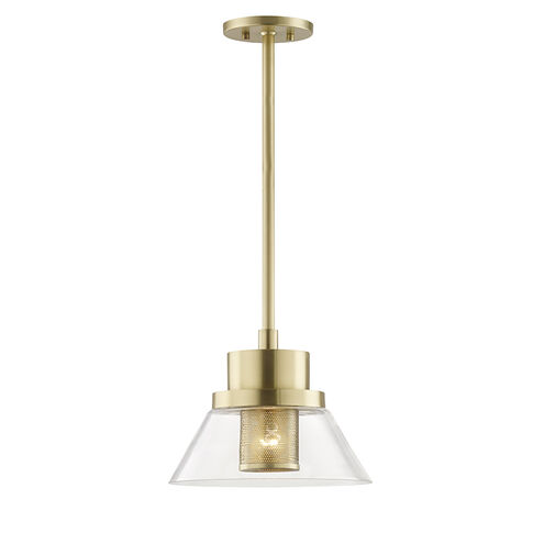 Paoli 1 Light 12 inch Aged Brass Pendant Ceiling Light
