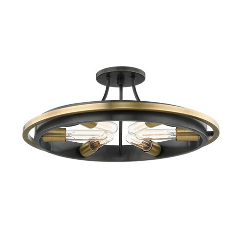Chambers 6 Light 21 inch Aged Old Bronze Flush Mount Ceiling Light