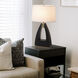 Trina 31 inch 23 watt Ebony and Weathered Brass Table Lamp Portable Light