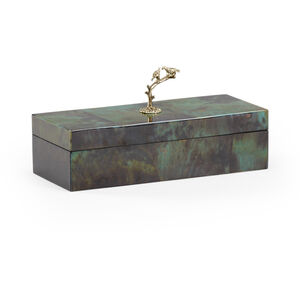 Chelsea House 9 inch Tiger Pen Shell/Silver Plated Decorative Box