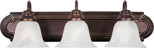 Essentials - 801x 3 Light 24 inch Oil Rubbed Bronze Bath Light Wall Light in Marble