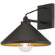 Vectra 1 Light 9 inch Powder Coated Black Outdoor Wall Sconce