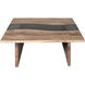 River Wood 48 X 48 inch Natural with Brown Coffee Table