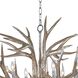 Antler 6 Light 33 inch Silver Leaf Chandelier Ceiling Light