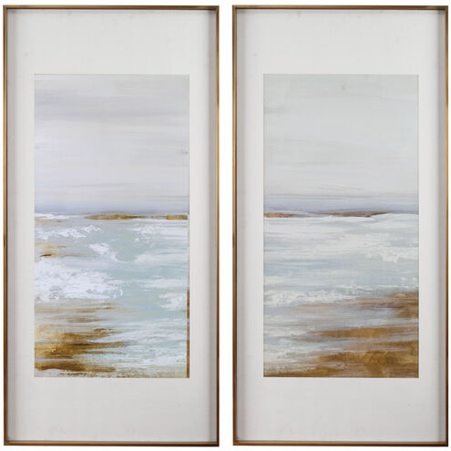 Coastline 58 X 28 inch Framed Prints, Set of 2