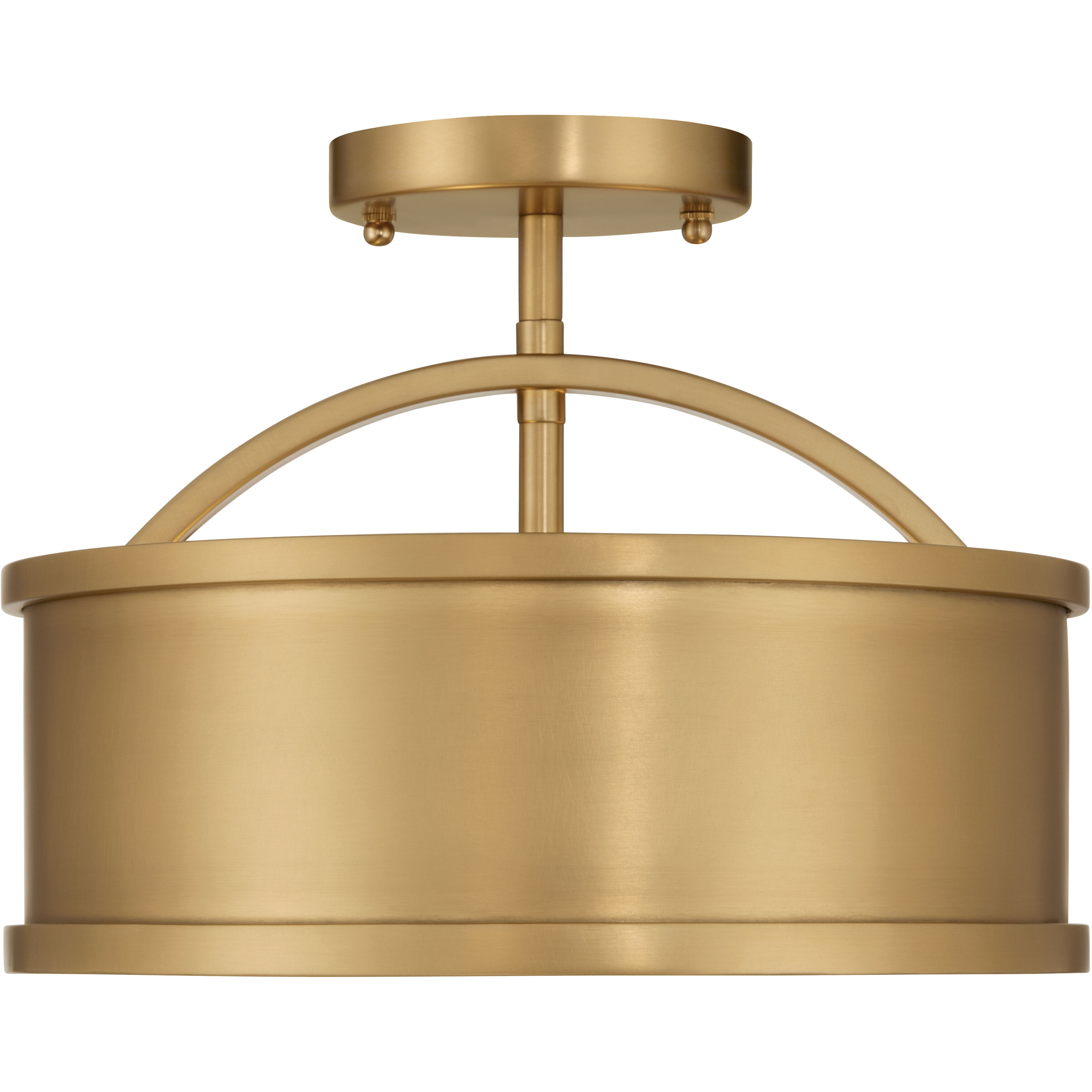 Wynn 2 Light 12 inch Legacy Brass Semi-Flush Mount Ceiling Light