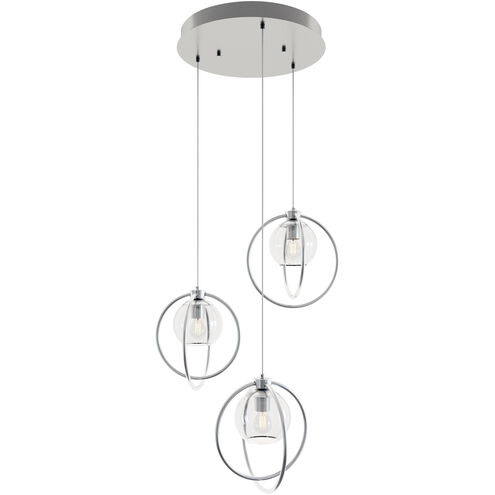 Jamie 3 Light 26.45 inch Satin Nickel Mini Pendant Ceiling Light