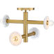 Fina 4 Light 16 inch Brushed Gold Semi Flush/Convertible Ceiling Light