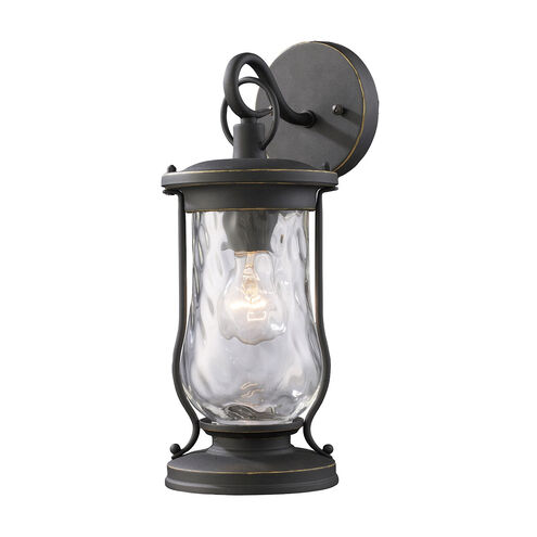 Lumina 1 Light 14 inch Matte Black Outdoor Sconce