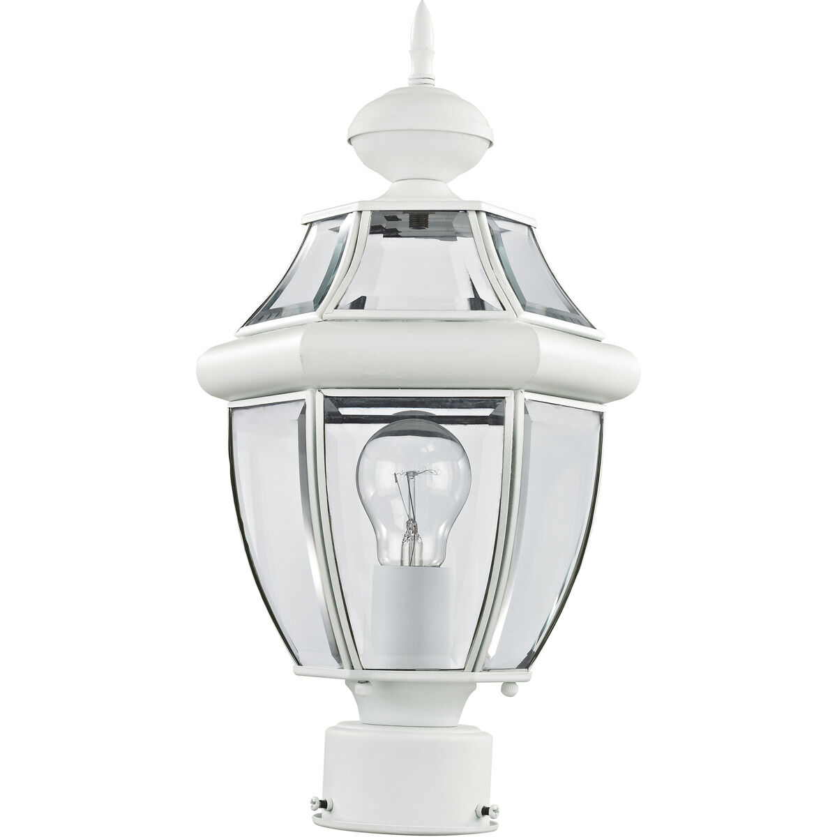 Monterey 1 Light 17 inch White Outdoor Post Top Lantern