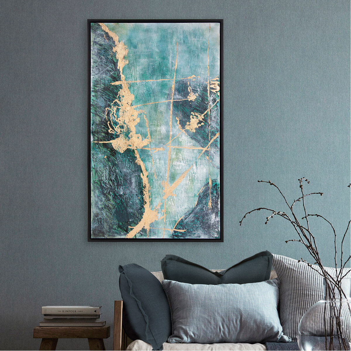 Ocean Wave 2 51 X 31 inch Hand Painted Wall Art