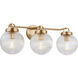 Drew & Jonathan Preston 3 Light 24 inch Satin Brass Bath Vanity Wall Light