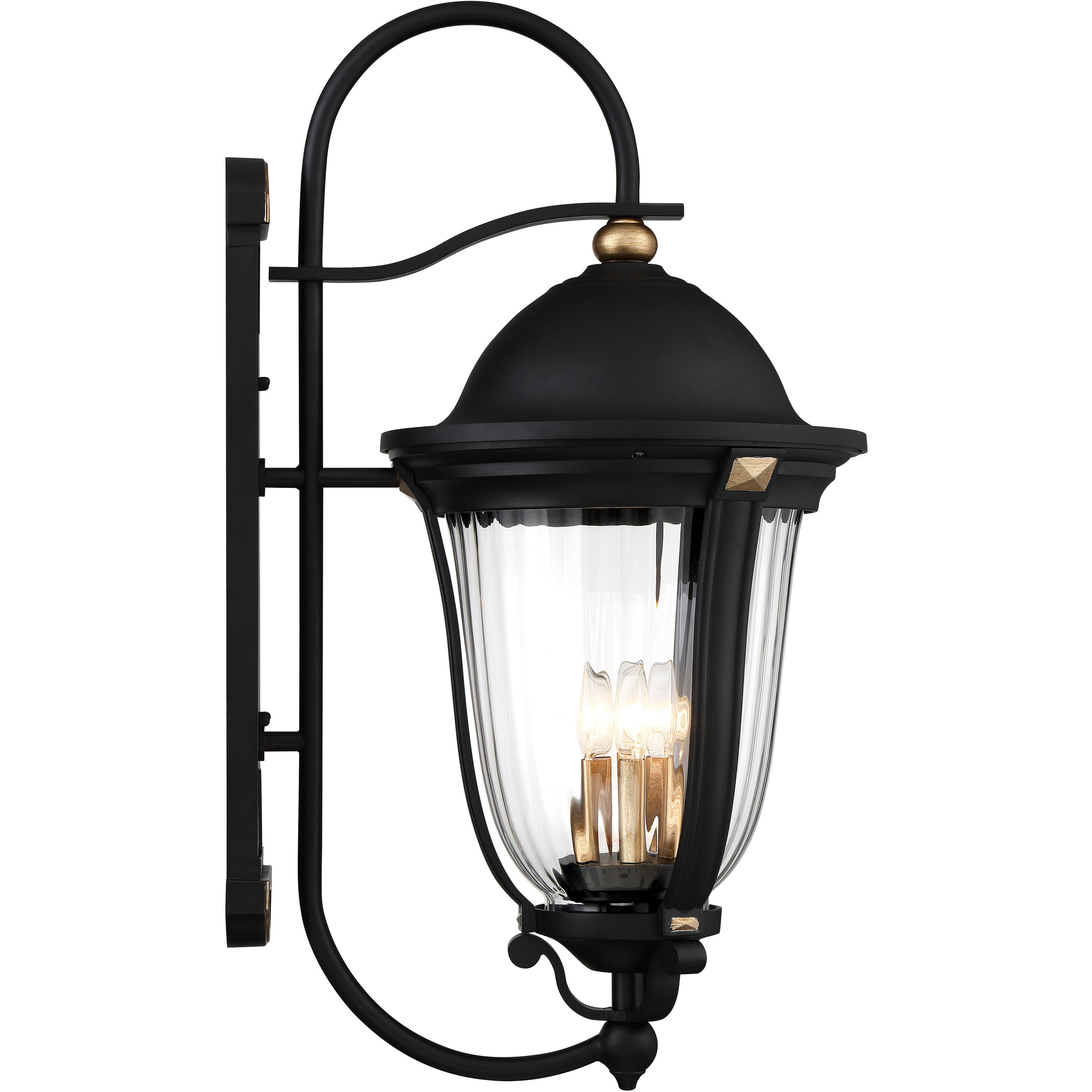 Peale Street 5 Light 33 inch Sand Coal And Vermeil Gold Outdoor Wall Mount, Great Outdoors