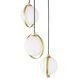 Da Vinci LED 16 inch Brass Multi Light Pendant Ceiling Light