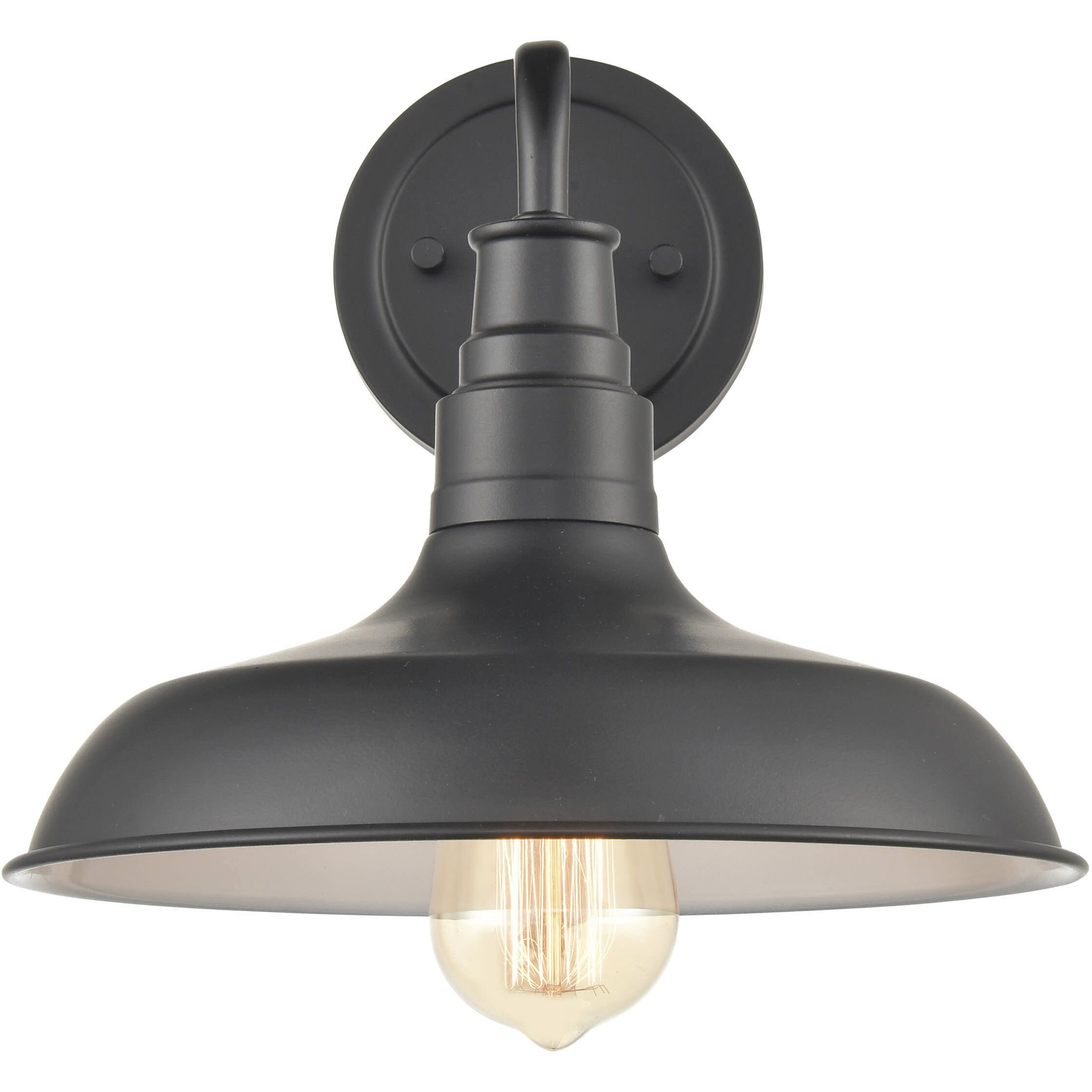 Milltown 1 Light 10.25 inch Powder Coated Black Outdoor Wall Sconce