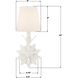 Broche Bath Sconce Wall Light in Matte White