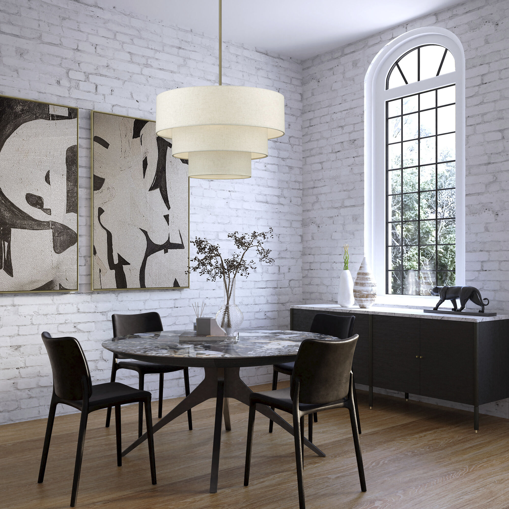 Manorwood 5 Light 28 inch Antique Brass Pendant Chandelier Ceiling Light, Medium