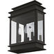 Princeton 3 Light 15 inch Black Outdoor Wall Lantern