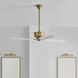 Subway 56 inch Hand Rubbed Antique Brass with Matte White Blades Indoor/Outdoor Ceiling Fan in Hand-Rubbed Antique Brass