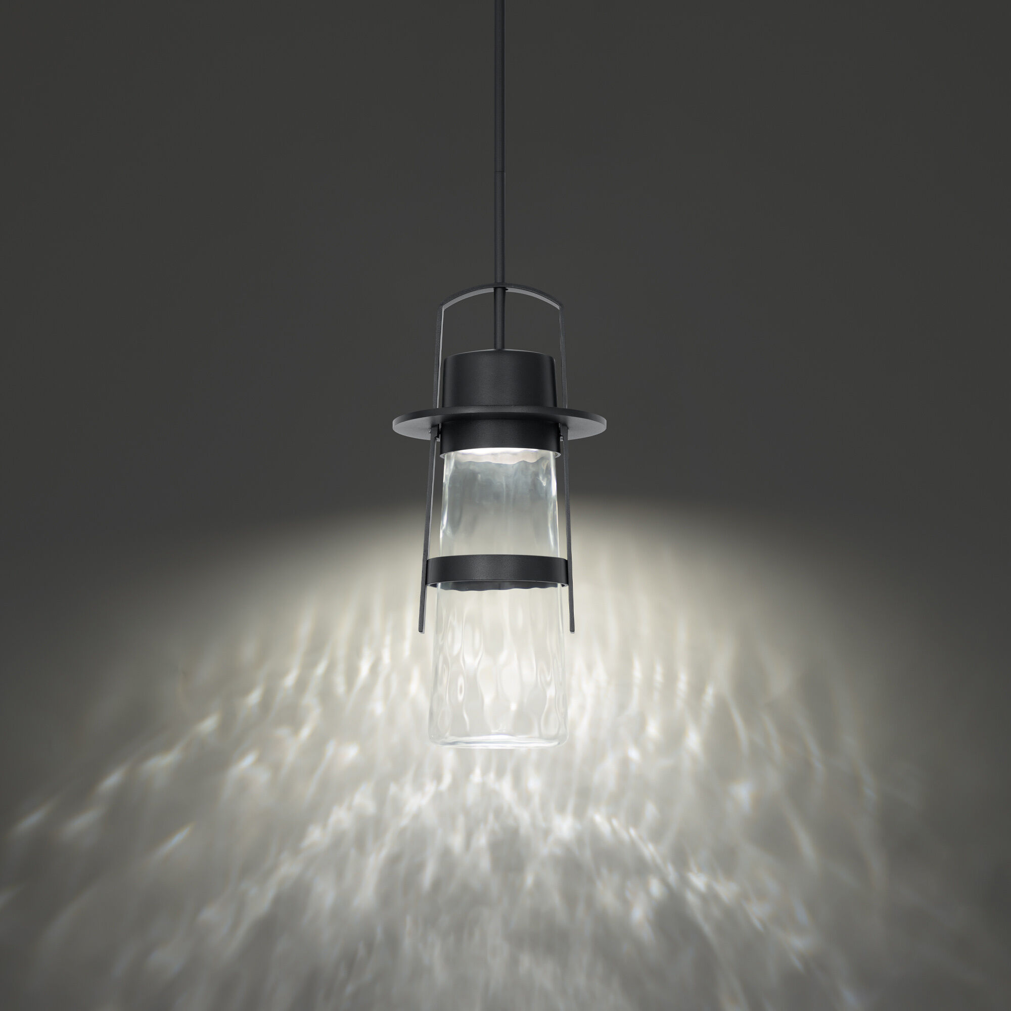 Balthus 1 Light 7 inch Black Outdoor Pendant