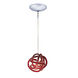 Envisage VI 1 Light 6 inch Chrome Mini Pendant Ceiling Light in Red Knot