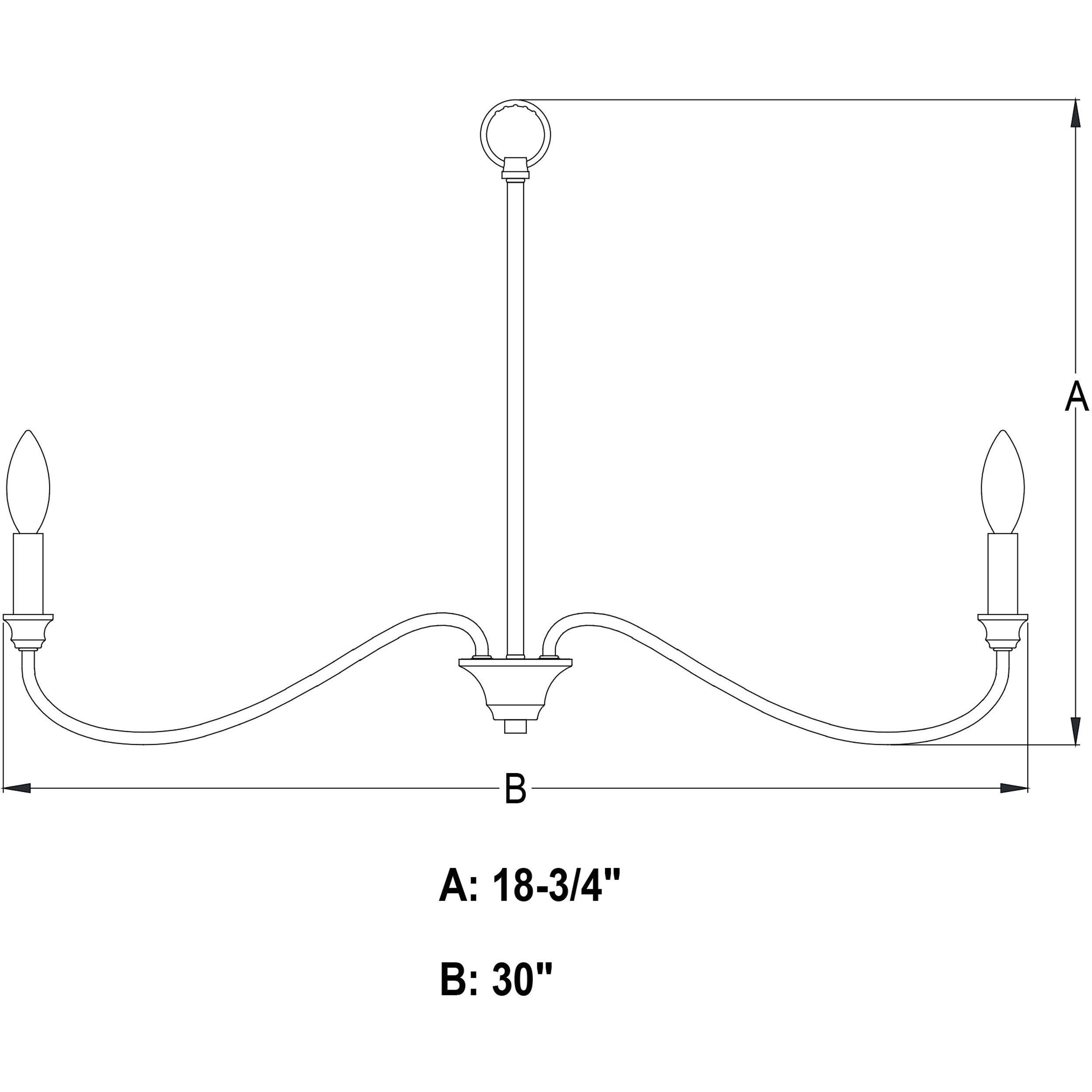 Annabelle LED 30 inch Matte Black Chandelier Ceiling Light