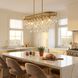 Livorno 8 Light 36 inch Noble Brass Linear Chandelier Ceiling Light, Oval