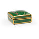 Wildwood 7 inch Green Glaze/Metallic Gold/Hand Painted Box 