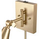 Whitmire 10.5 inch 60.00 watt Brushed Gold Swingarm Sconce Wall Light, Plug-In/Hardwire