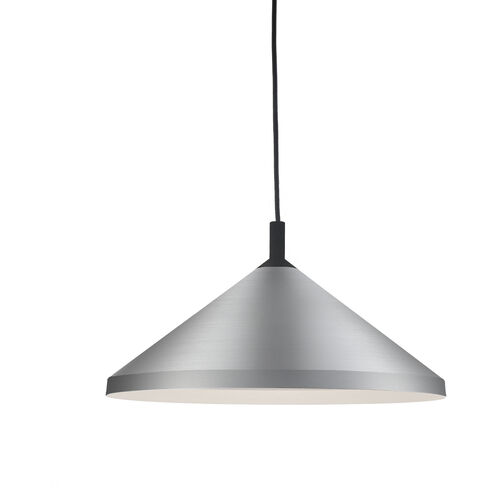 Dorothy 1 Light 18 inch Brushed Nickel With Black Detail Pendant Ceiling Light