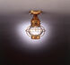 Onion 1 Light 8 inch Antique Brass Flush Mount Ceiling Light in Clear Glass
