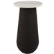 Total Eclipse 24.7 X 14 inch White Marble and Matte Black Accent Table