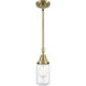 Franklin Restoration Dover 1 Light 5 inch Antique Brass Mini Pendant Ceiling Light in Clear Glass