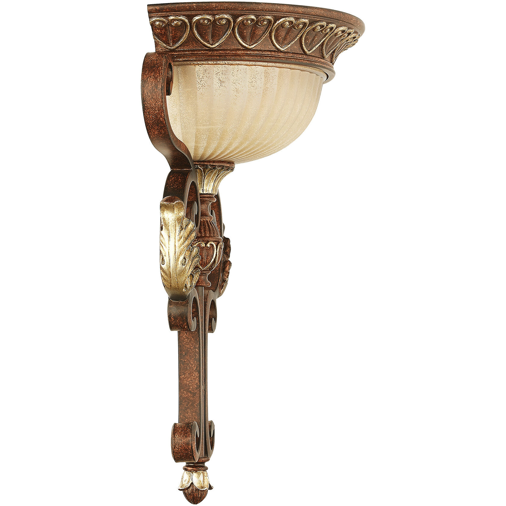 Villa Verona 1 Light 14 inch Verona Bronze with Aged Gold Leaf Accents Wall Sconce Wall Light
