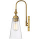 York 8.5 inch 60.00 watt Warm Brass Adjustable Wall Sconce Wall Light, Essentials