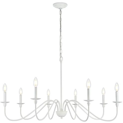 Rohan 8 Light 42 inch White Chandelier Ceiling Light