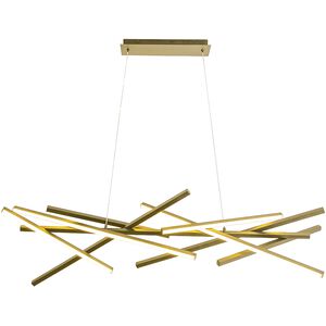 Carly LED 55 inch Aged Brass Chandelier Ceiling Light